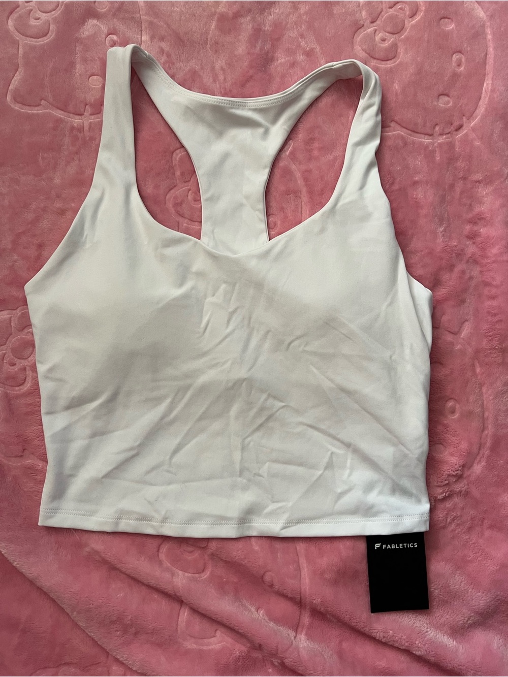 Fabletics White  Cropped tank